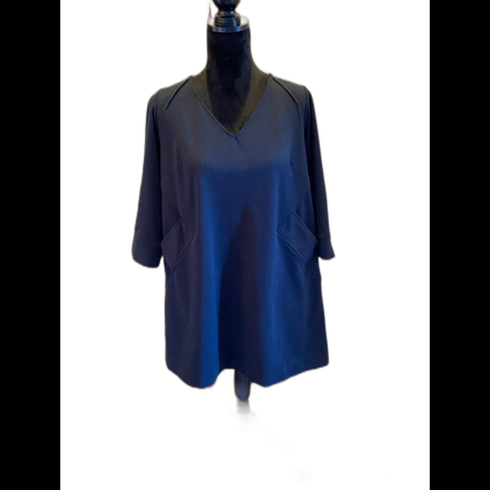 Roaman’s Short Black Dress w/ Slash Pockets Plus Size 18 20